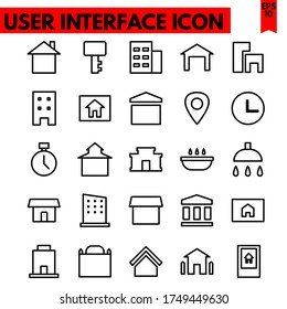 conjunto de iconos de línea vector de construcción