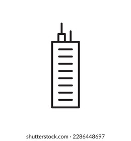 Building vector linear icon. Building flat sign design. Building symbol isolated pictogram. Real estate UX UI icon symbol outline sign 