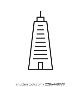 Building vector linear icon. Building flat sign design. Building symbol isolated pictogram. Real estate UX UI icon symbol outline sign 