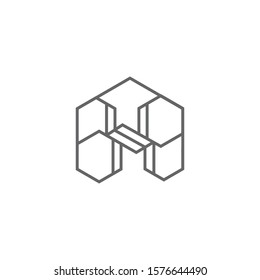 Building vector logo. House logo. Building company emblem. 