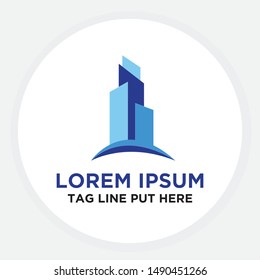 Building - vector logo. Real estate sign. Citysearch graphic concept illustration. Design element