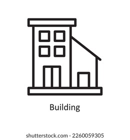 Ilustración Diseño de iconos de esquema vectorial de construcción. Símbolo de ingeniería sobre archivo EPS 10 de fondo blanco