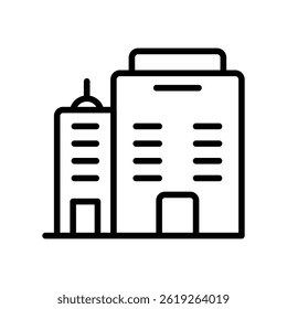 Building Vector outline icon. Eps10 file 