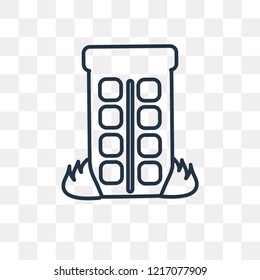 Building vector outline icon isolated on transparent background, high quality linear Building transparency concept can be used web and mobile