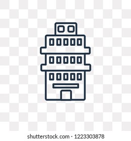 Building vector outline icon isolated on transparent background, high quality linear Building transparency concept can be used web and mobile
