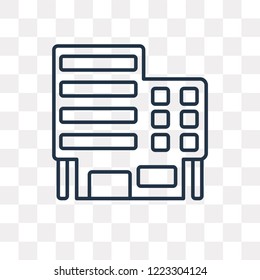 Building vector outline icon isolated on transparent background, high quality linear Building transparency concept can be used web and mobile