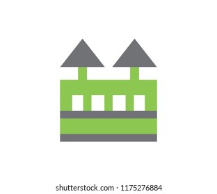 Building vector real estate, house symbol and home icon