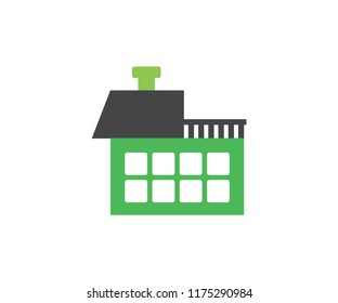 Building vector real estate, house symbol and home icon