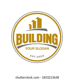 Vector de construcción, logotipo inmobiliario