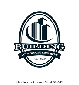 Vector de construcción, logotipo inmobiliario