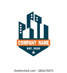 Gebäude, Vektorgrafik, Logo für Immobilien