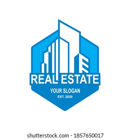 Vector de construcción, logotipo inmobiliario