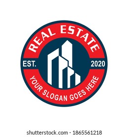 Vector de construcción, logotipo inmobiliario