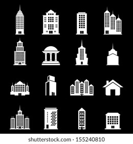 Building Vector set - White