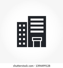 Building vector solid glyph icon