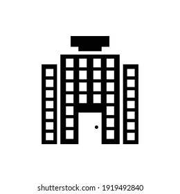 Building building vector solid icon style illustration. 