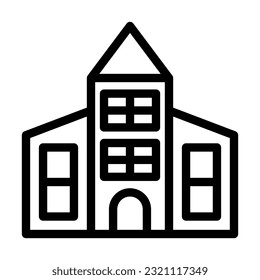 Building Vector Thick Line Icon For Personal And Commercial Use.
