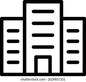 building vector thin line icon