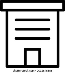 building vector thin line icon