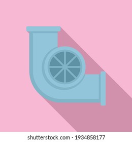 Lüftungssymbol bauen. Flache Illustration von Gebäudebelüftung Vektorsymbol für Webdesign