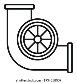 Building ventilation icon. Outline Building ventilation vector icon for web design isolated on white background