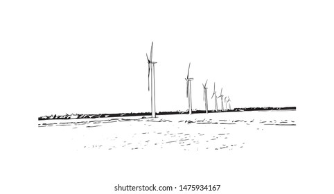 Building view with landmark of Aalborg is a city in the Jutland region of Denmark. Hand drawn sketch illustration in vector.