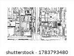 Building view with landmark of Adelaide is South Australia’s cosmopolitan coastal capital. Hand drawn sketch illustration in vector.