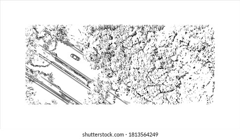 Building view with landmark of Aracatuba is a city located in the northwest of Sao Paulo state, Brazil. Hand drawn sketch illustration in vector.