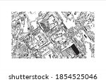 Building view with landmark of Beersheba is the largest city of southern Israel. Hand drawn sketch illustration in vector.