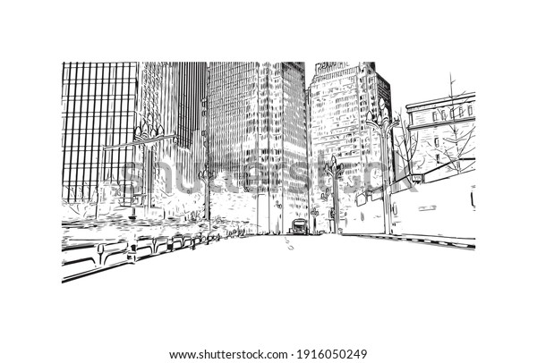 Building view with\
landmark of Chongqing is the\
municipality in China. Hand drawn\
sketch illustration in\
vector.