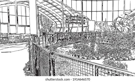 Building view with landmark of Davanagere is the
city in India.
Hand drawn sketch illustration in vector.