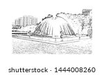 Building view with landmark of Edmonton, capital of Canada