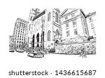 Building view with landmark of Montreal is the largest city in Canada