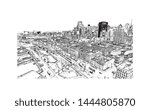 Building view with landmark of Montreal is the largest city in Canada
