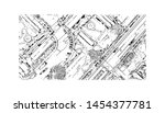 Building view with landmark of Raleigh is the capital city of North Carolina. Hand drawn sketch illustration in vector.