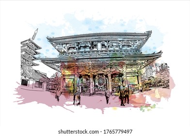 浅草寺 イラスト Hd Stock Images Shutterstock