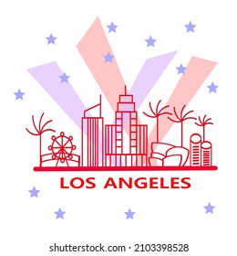 Vista de edificios en Los Ángeles