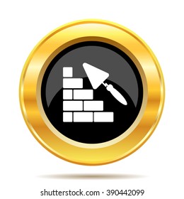 Building wall icon. Internet button on white background. EPS10 vector.
