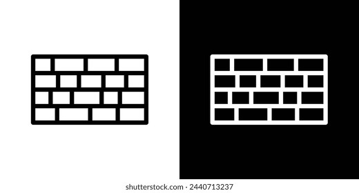 Building Wall and Masonry Icons. Symbols of Construction and Stability.