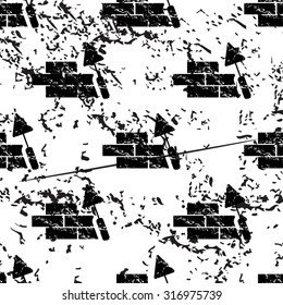 Building wall pattern, grunge, black image on white background