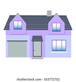 The building with a water door, the indoor parking space and two dormer-windows
