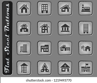 building web icons on the flat steel buttons
