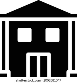 edificio con fondo blanco.building es un símbolo de arquitecto.glyph icono plano.