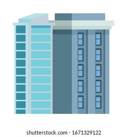 building with windows isolated icon vector illustration design