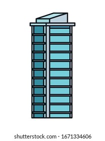 building with windows isolated icon vector illustration design