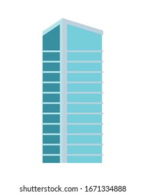 building with windows isolated icon vector illustration design