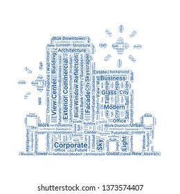 building word cloud. tag cloud about building