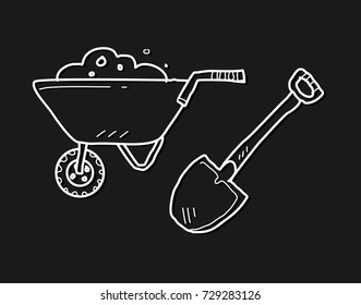 building work equipment doodle