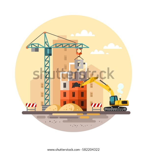 large building construction process