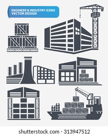 Building,Industry and construction icon set design,clean vector